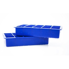 Kitch Cube Ice Tray 2 Pack Silicone Ice Cubes - Cobalt Blue