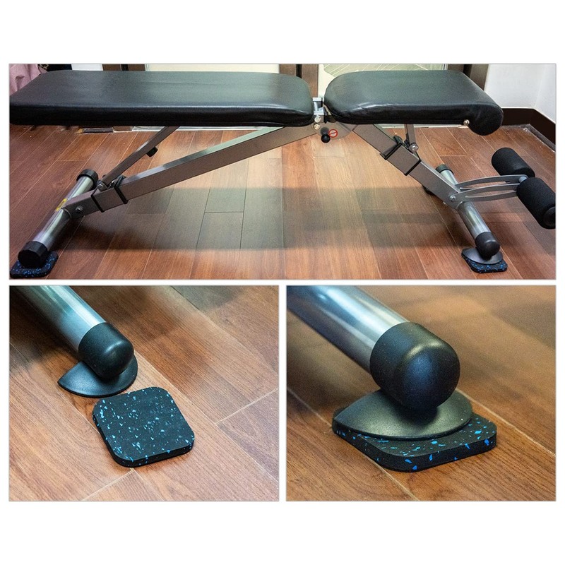 SCSpecial Treadmill Mat 4 Pieces Exercise Equipment Mats Shock Absorbing