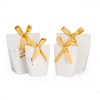 Small Gift Bags,White Thank You Gift Bags with Ribbons,12pack Paper