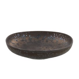 East Table Nade-Square Deep Plate, 4.7 inches (12 cm), Gold Crystal