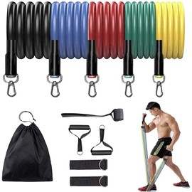 wyewye Resistance Bands, Resistance Bands Set Men, Exercise Bands Resistance Men, up to 100LB, 45KG,TPE Exercise Bands for Men and Women