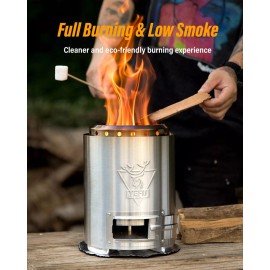 YEFU 7.1 Inch Adjustable Flame Silver Tabletop Fire Pit with Accessories Portable