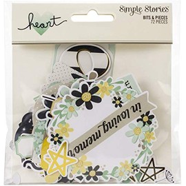 Simple Stories Cardstock Die Cut Ephemera Bits & Pieces, Multi, Small