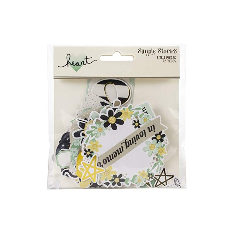 Simple Stories Cardstock Die Cut Ephemera Bits & Pieces, Multi,