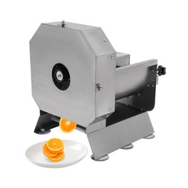 Giciashop Commercial Electric Vegetable Slicer Cutter, 0-0.5""/ 0-13mm Adjustable Thickness Stainless Steel Vegetable Chopper, Manual Electric Slicer Machine for Cabbage, Orange, Carrot