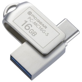 Ohm Electric PC-MC16G-S 01-0062 OHM USB Memory 16GB Compatible with TypeC & TypeA