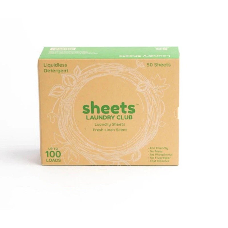 Sheets Laundry Club Detergent 100 Loads, FREE & CLEAR, 50