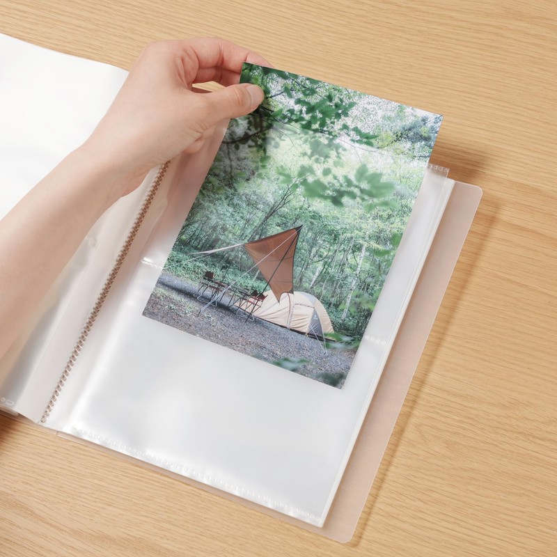MUJI 44597026 Polypropylene Photo Postcard Holder, 2 Tiers, 264 Pockets,
