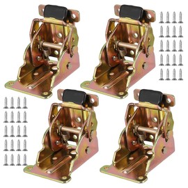 Lheng 2Pack Color Foldable Bracket Self-Lock Hinge Hardware with Screws Lock Extension Support for Table Leg Bed Leg