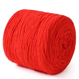 NOTIONSLAND Chunky Chenille Knitting Crochet Yarn (Red, 800g)