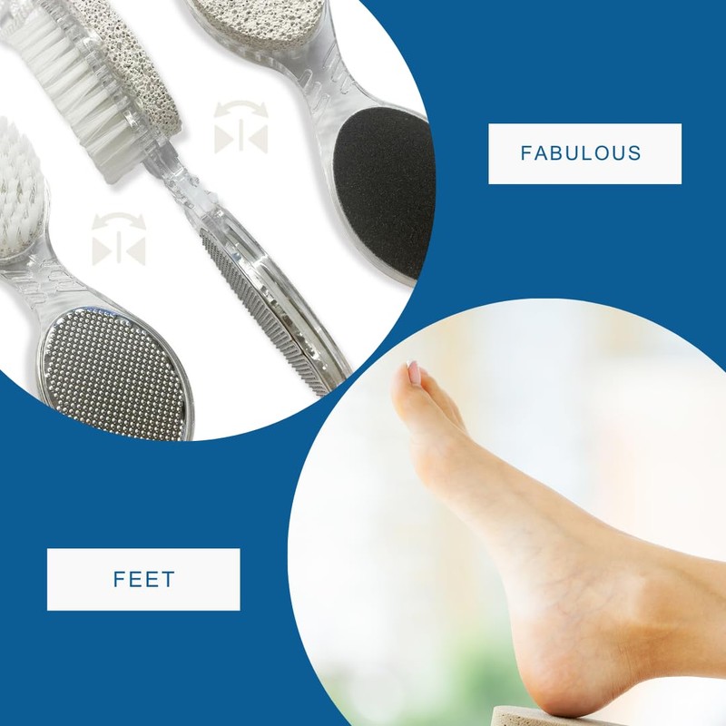4 in 1 Multi-Function Foot File Pedicure Brush - Complete