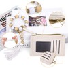 Bazasa Wristlet Wallet Bracelet Keychain Credit Card Holder Silicone Bead