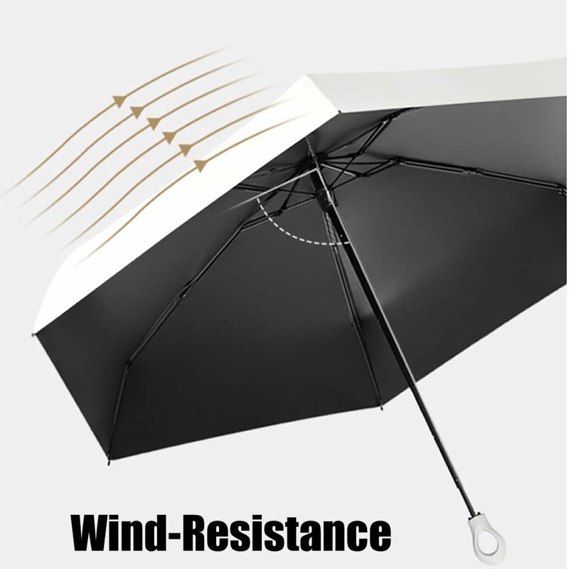 HUAMu Mini Parasol Travel Ring Handle Coating Layer Fabric Blocking