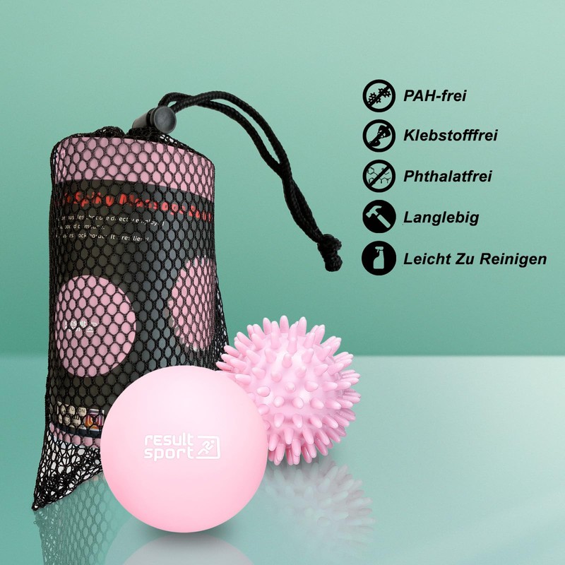 ResultSport Lacrosse & Hedgehog Ball Massage Ball Set, Plantar Fasciitis,