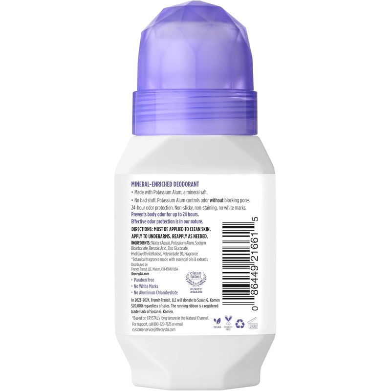 Crystal Essence Roll-On Deodorants, Púrpura