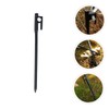 Outanaya 4pcs Iron Tent Pegs Ground Stakes for Camping Beach