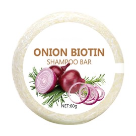 Onion Biotin Shampoo Bar, Onion Rosemarin Shampoo Bar, Deep Cleansing and Hydration, Onion Rosemary Hair Soap, Deep Cleansing and Hydration, for All Hair Types (1 Piece)