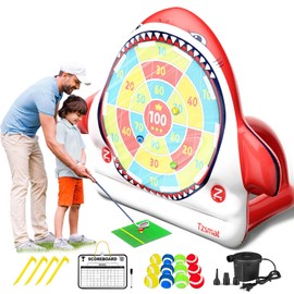 Tzsmat Inflatable Golf Game Set, Outdoor & Beach Golf, Party Darts and Indoor Darts for Backyard, Camping & Outdoor Parties – Ultimate Sports & Recreation Gear for Family
