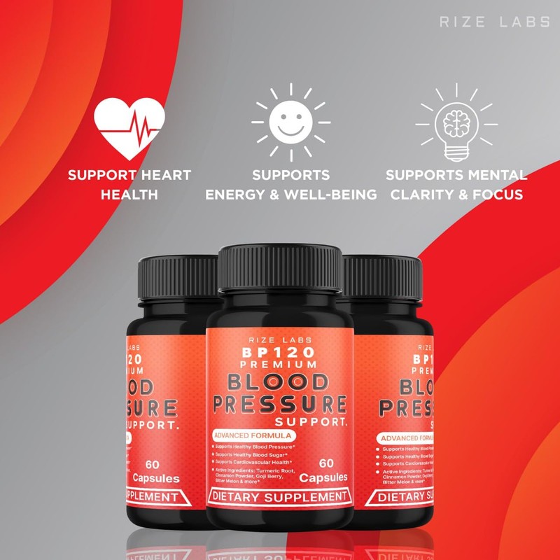 rize labs (3 Pack) BP120 Premium Dietary Supplement, BP120 Premium