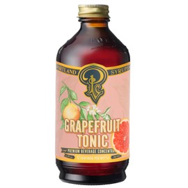 Portland Syrups Grapefruit Tonic Syrup - Craft Delicious Cocktails, Mocktails, Tea, Soda, Coffee Drinks, and More - 12 oz with 12-24 Servings (Pack of 1)