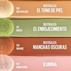 Maybelline Instant Age Rewind Corrector facial 3 en 1, Tono Orange 159, 6ml - Maquillaje que borra ojeras y lneas finas, cubre imperfecciones,...     