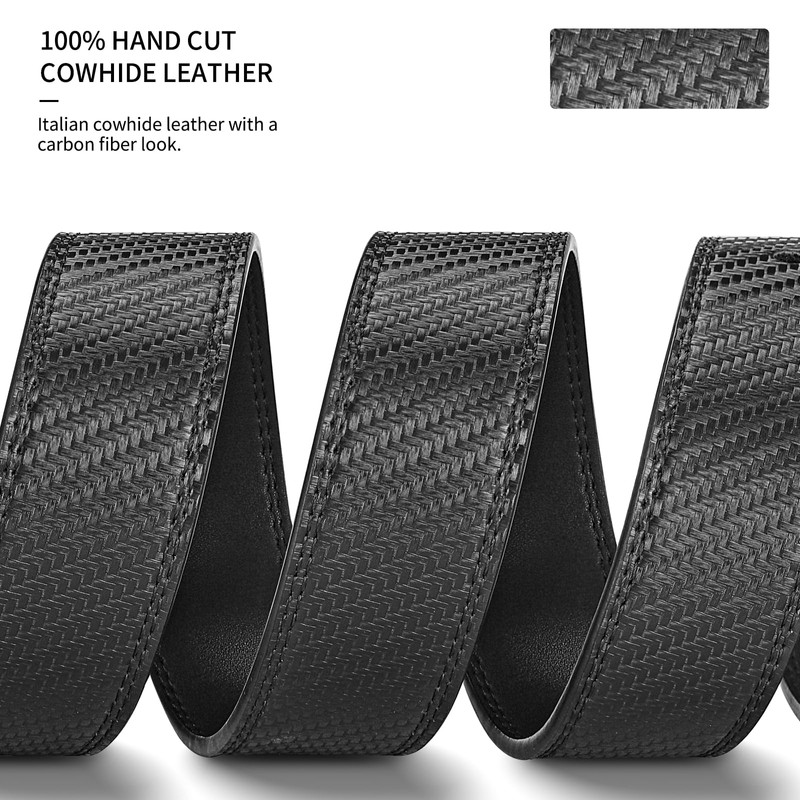 MACBORO Tsa Approved Belts for Men Plastic Buckle Hypoallergenic Non