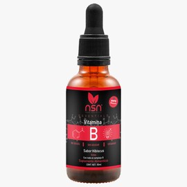 NSN | vitamina B en Gotas B12 B6 B2 | Desarrollado por la Dra. Friné Velázquez | Complejo B - Focus | Rico Sabor a Hibiscus