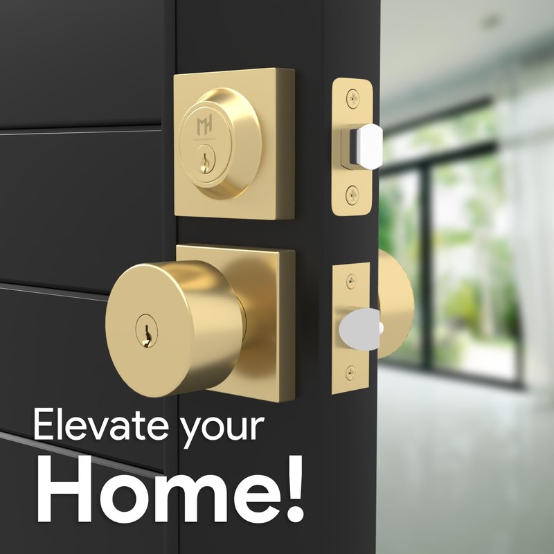 Mega Handles SUANA Entrance Combo, Door Knob and Cylinder Deadbolt