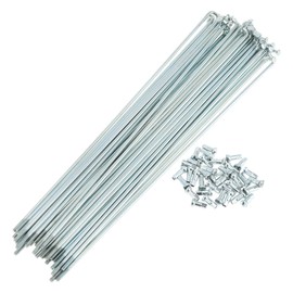 RATCHROLL 1 Set Universal Bicycle Spokes 12G 225mm Length Bike Wheel Spokes Nipple Silver Tone Carbon Steel Galvanized