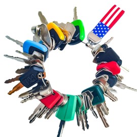 MOUNTPARTS 44 Heavy Equipment Keys Set Cat JD New Holland Case Ford Hyster JCB Kubota Volvo