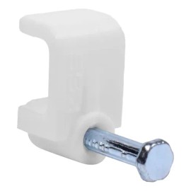 Grapa Para Cable Plano 516 De Pulgada Blanco 10 Piezas