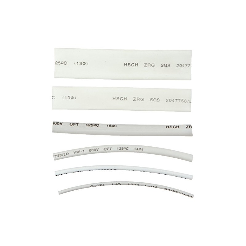 Schrumpfschlauch-Sortiment 100-teilig weiss