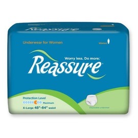 Reassure Underwear for Women, Maximum - X-Large (48" - 64") - 32 per case