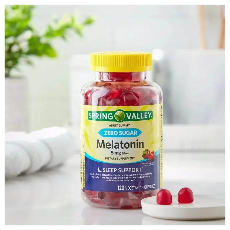 Melatonina Cero Azucar 5mg Formula Extra Fuerte 120 Gomitas Sabor