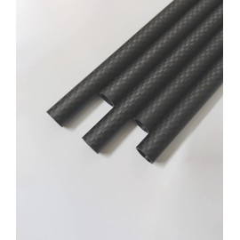 3K Carbon Pipe Hollow Tube Carbon Fiber Inner Diameter 8mm x Outer 10mm x Length 330mm (2pcs) Plain Weave Matte Surface