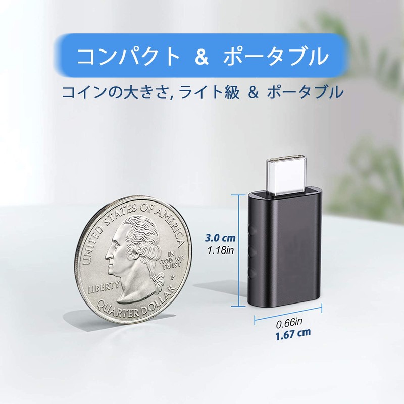 TRANLIKS 2 Pack USB-C & USB 3.0 Adapter Type C