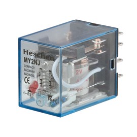 Heschen Gereral Purpose Relay MY2NJ 12VAC Coil 5A 24VDC/220VAC DPDT LED Indicator
