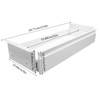 FFanhia 22 Inch Under Desk Mounted Sliding Pull-out Drawer Storage