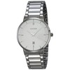 Citizen 60743 Reloj Clásico Analógico Cuarzo para Hombre, Blanco/Plateado