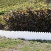 10.6" H White Garden Edging Borders, 10Pcs Plastic Garden Landscape