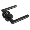 HANDLESTORE Straight Lever on Rose Door Handle - Matt Black