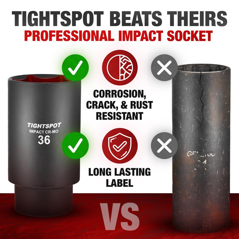 TIGHTSPOT 1/2 Inch Drive - 36 mm Deep Impact Socket