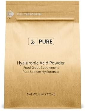 PURE ORIGINAL INGREDIENTS- Ácido Hialurónico (8 oz) Soluble en Agua, Polvo Fino