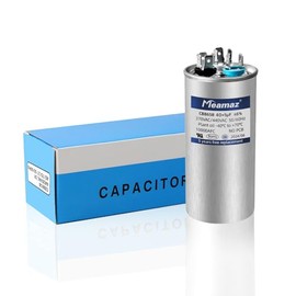 40+5uf±6% 40/5 MFD Condensador de CA 370/440V 50/60Hz CBB65B Dual Run Circular Start Capacitor, uso para arranque de motor de CA o bomba de calor o condensador o compresor de A/C,