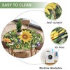 Highdi Tablecloth Washable Round 110 cm, Elastic 3D Sunflower Tablecloth