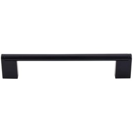 Top Knobs M1057 Bar Pulls Collection 6-5/16" Princetonian Steel Bar Pull, Flat Black