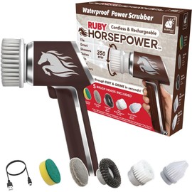 Cepillo Eléctrico Inalámbrico Ruby Horsepower 350 RPM Impermeable Modelo 17461