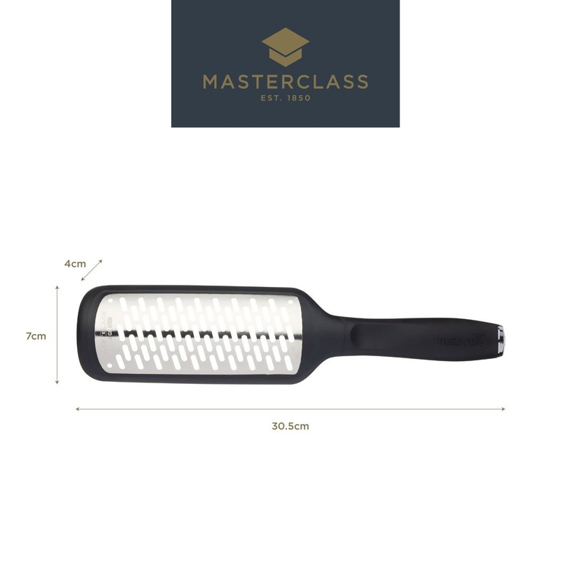 MasterClass West Blade Handheld Stainless Steel Cheese Grater with Handle,