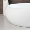 Lonuebu Bathroom Vessel Sink 16 Inch,Oval Vessel Sink Ceramic White