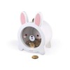 Janod - Wooden Bunny Money Box for Children - Transparent
